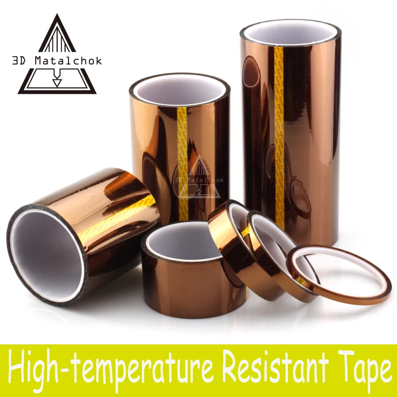

1PCS 5mm-200mm Heat Resistant Polyimide Tape High Temperature Adhesive Insulation Kapton Tape for Electronic Repair 3D printer
