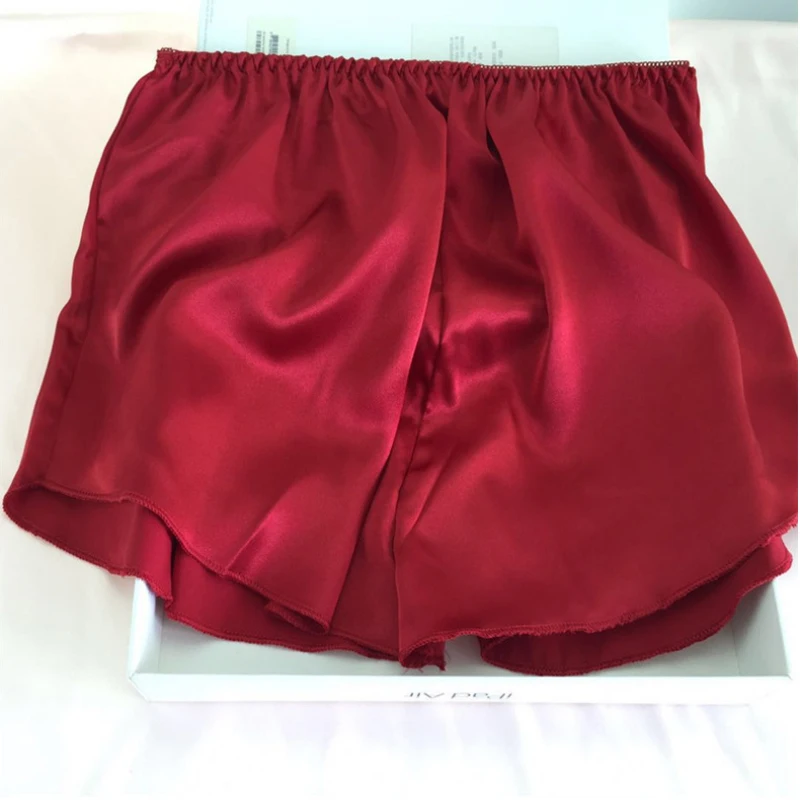Women Sexy Silk Satin Sleep Bottoms Elastic Waist Pajama Pants Summer Pijama Shorts Ladies Pajama Bottoms Sleep Short Sleep Pant