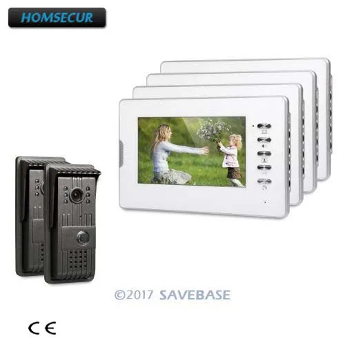 

HOMSECUR 7inch Hand-Free Video Door Phone Call System with Intra-monitor Audio Interaction and Real-time Outdoor Monitoring