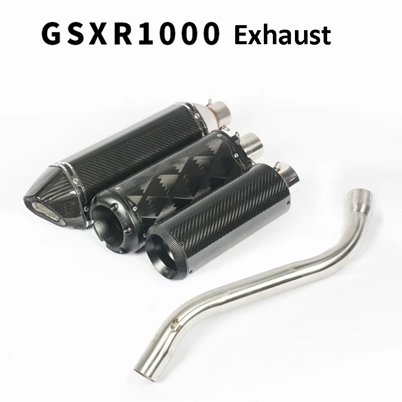 

Slip On GSXR1000 Motorcycle Exhaust System Muffler + Middle Modified Link Connect Pipe For Suzuki GSXR1000 2007 2008