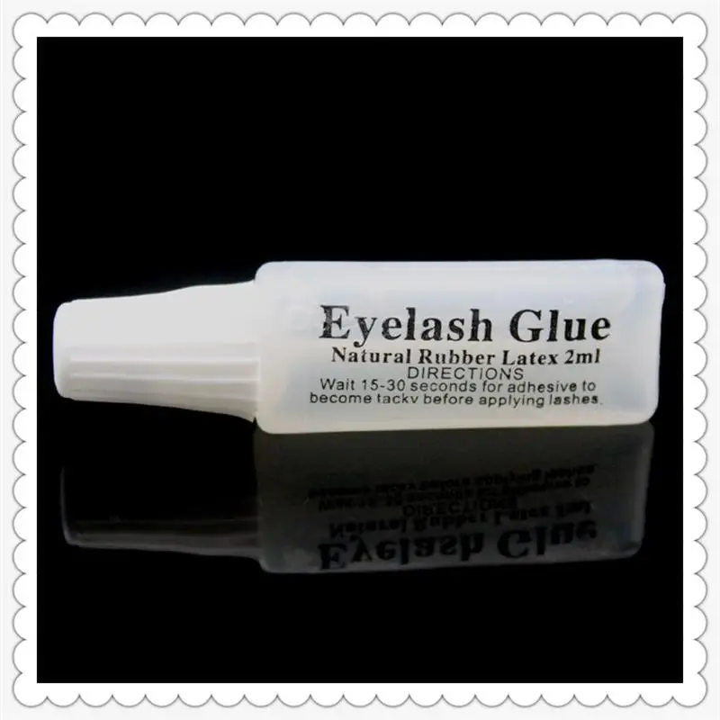 

2 ml Eyelash glue plastic tube flat Travel transparent glue false eyelashes makeup essential tool