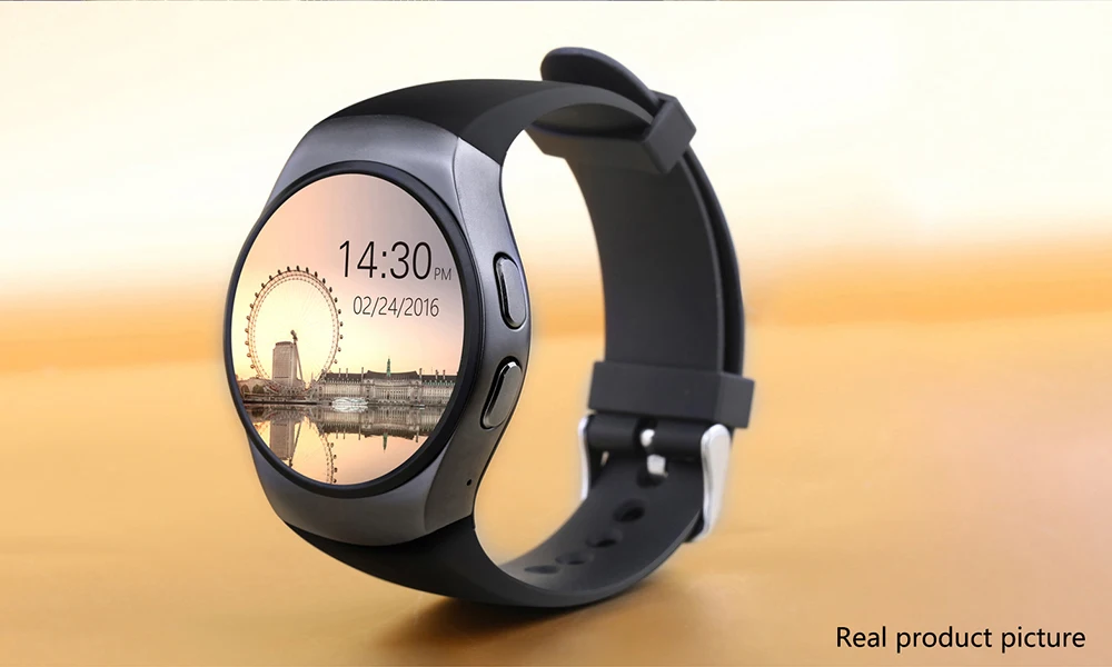 KingWear KW18 1,3 дюймов Круглый циферблат Smartwatch телефон MTK2502 ips экран Шагомер напоминание о двигательной активности пульсометр