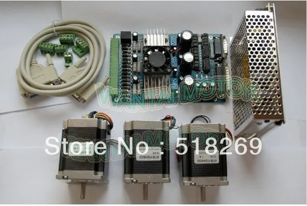 

Free shipping! Wantai CNC Nema 23 Stepper Motor 57BYGH603 1A 290oz-in+3 Axis Driver Board TB6560 Foam Laser Mill Engraver Kit