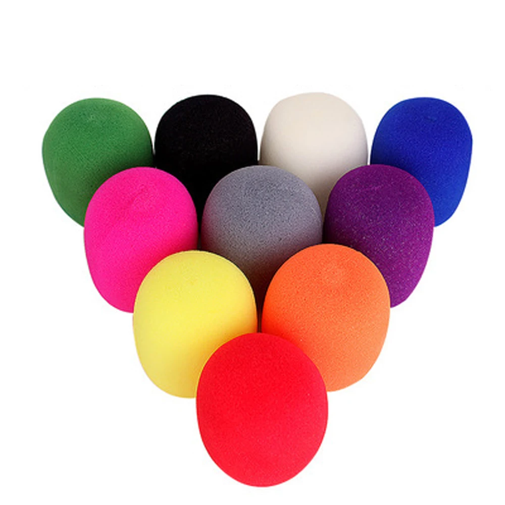 

10 Pcs Handheld Stage Popular Great Microphone Sponge Karaoke Shield Wind Shield Mic Cover Foam Pop Filter