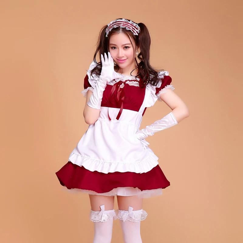 

Candy Color Maid Outfits Lolita Dress Cartoon Costume Cosplay princess Cute Style Lolita Girls Dress Suits with Plus Size S-2XL