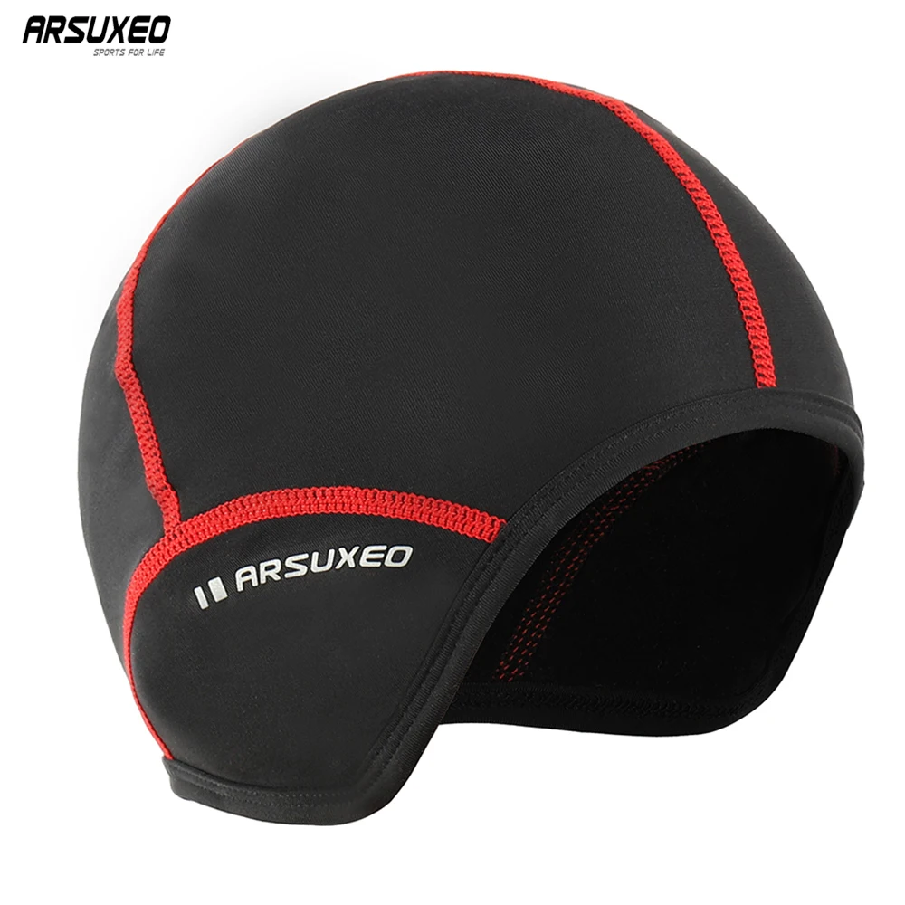Breathable Cycling Skull Cap and Windproof Helmet Liner Bicycle Fleece Hat