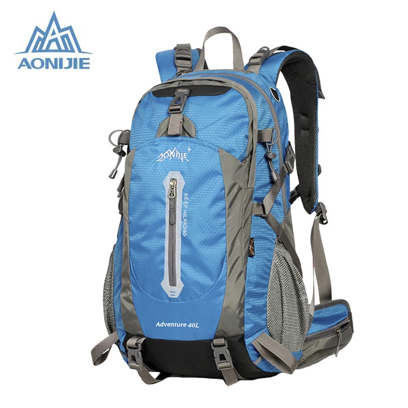 Aonijie 40 Liter Professional Waterproof Backpack with Rain Cover Unisex Men or Women Large Capacity Travel Backpack -C