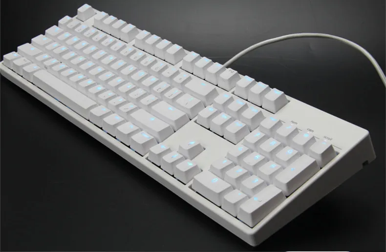 IKBC KBC G104 PBT Double shot белая прозрачная подсветка клавиатура с подсветкой клавиша s