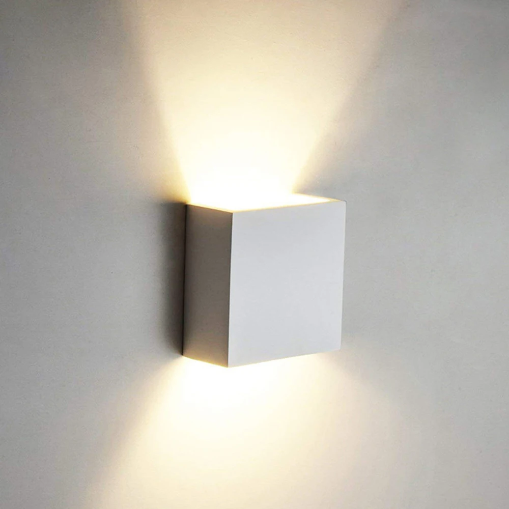 Регулируемый 6 Вт светодиодный настенный светильник IP65 водонепроницаемый внутренний и наружный алюминиевый настенный светильник поверхностного монтажа куб светодиодный садовый светильник для крыльца