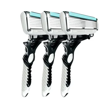 

3Pcs Men Safety Traditional Classic 6 Layers Shaving Hair Blade Razor Manual Stainless Steel Shaving Hair Blade