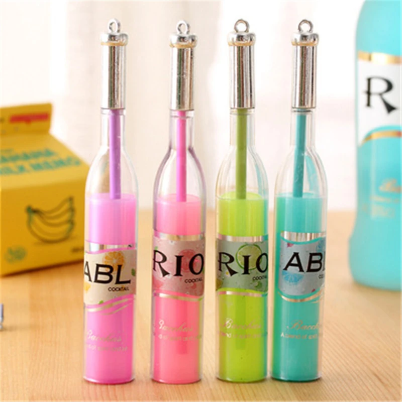 

DL Japanese and Korean stationery fresh lovable wine bottle styling neutral pen prize pen student small gift wholesale