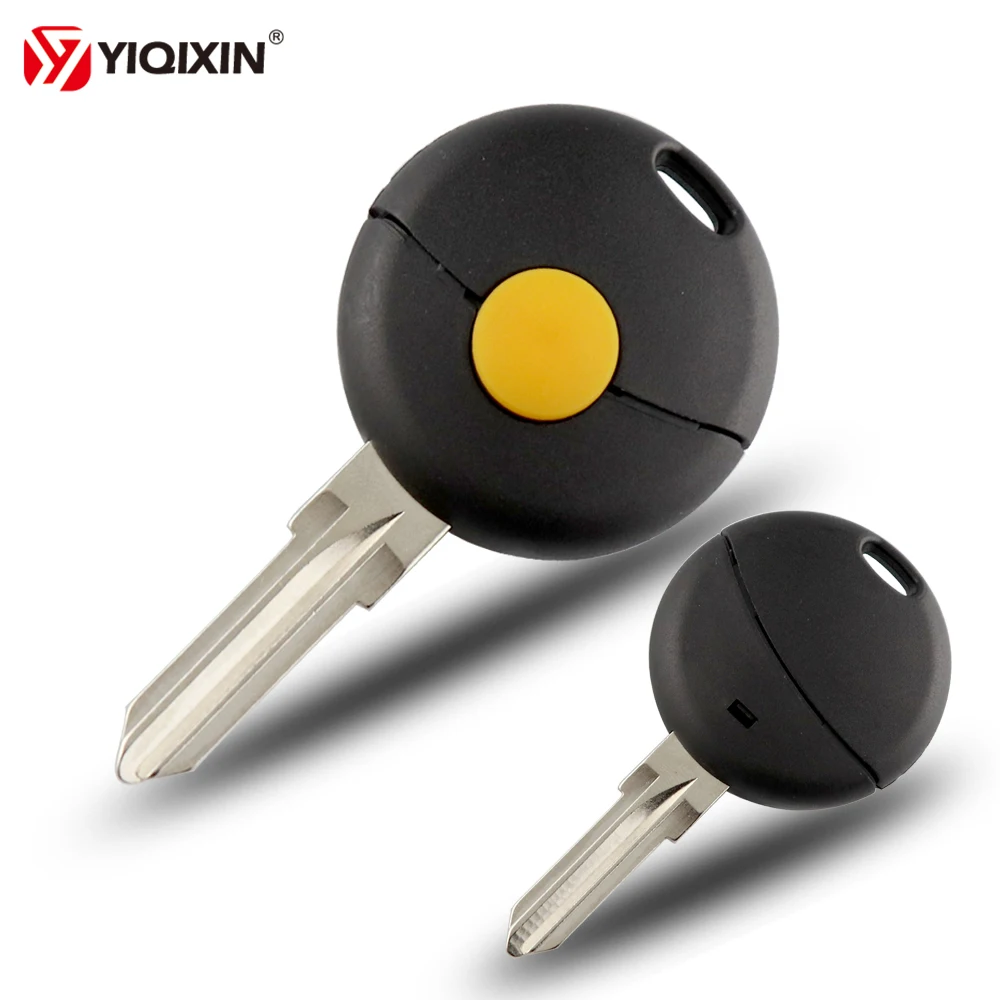 

YIQIXIN 1 Button Remote Key Shell For Benz Smart Fortwo 1998-2012 Car Key Case Uncut Blade
