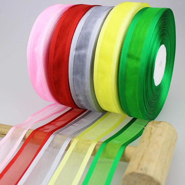 (50 yards/lot) 3/4''(20mm) Broadside organza ribbons wholesale gift