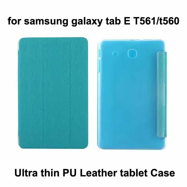 

Ultra thin PU Leather stand case Cover for samsung galaxy tab E 9.6" T560,Leather guard shell for samsung TabE 9.6 T561