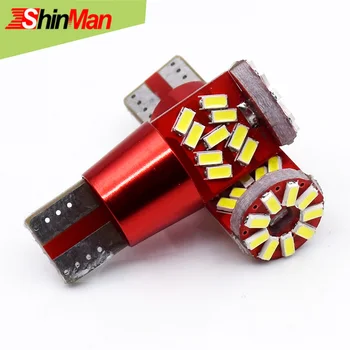 

ShinMan 4pcs HighPower T10 LED ErrorFree For SAMSUNG Chip 3014 led bulb Canbus For Audi A2 A3 A4 A6 A8 8L 8P B5 B6 B7 8H 4B 4F
