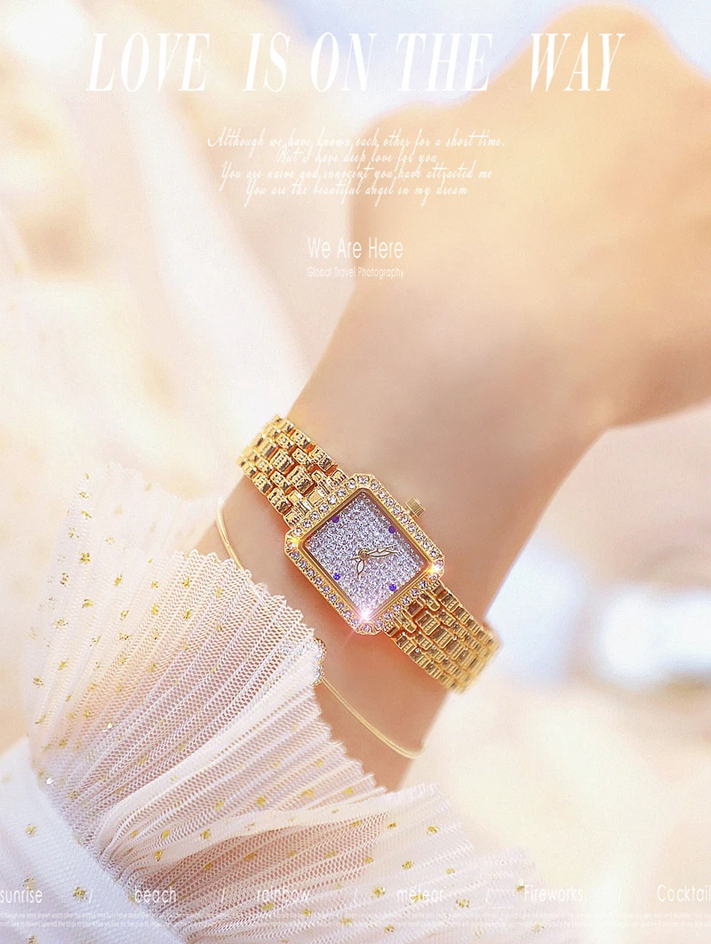 Женские часы известный бренд креативные Модные женские наручные часы небольшой циферблат Квадратные золотые часы женские наручные часы Reloj Mujer