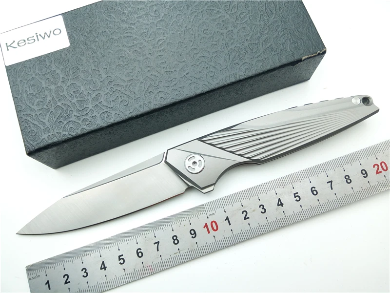 KESIWO K99 M390 Blade Pocket Folding Knife Titanium Alloy Handle Ceramic Ball Bearing Flipper Knives EDC Camping Fishing Knife KESIWO K99 M390 Blade Pocket Folding Knife Titanium Alloy Handle Ceramic Ball Bearing Flipper Knives EDC Camping Fishing Knife