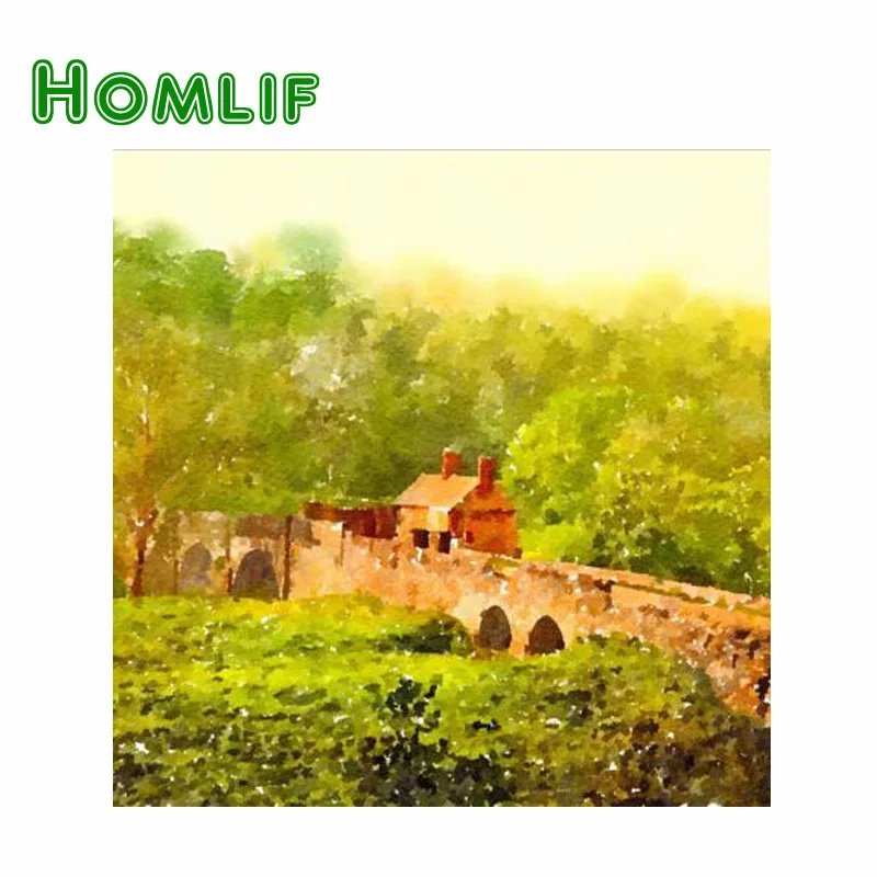 Homlif diamond Вышивка DIY с кристаллами комплект 5D рукоделие Алмаз здания мозаичные