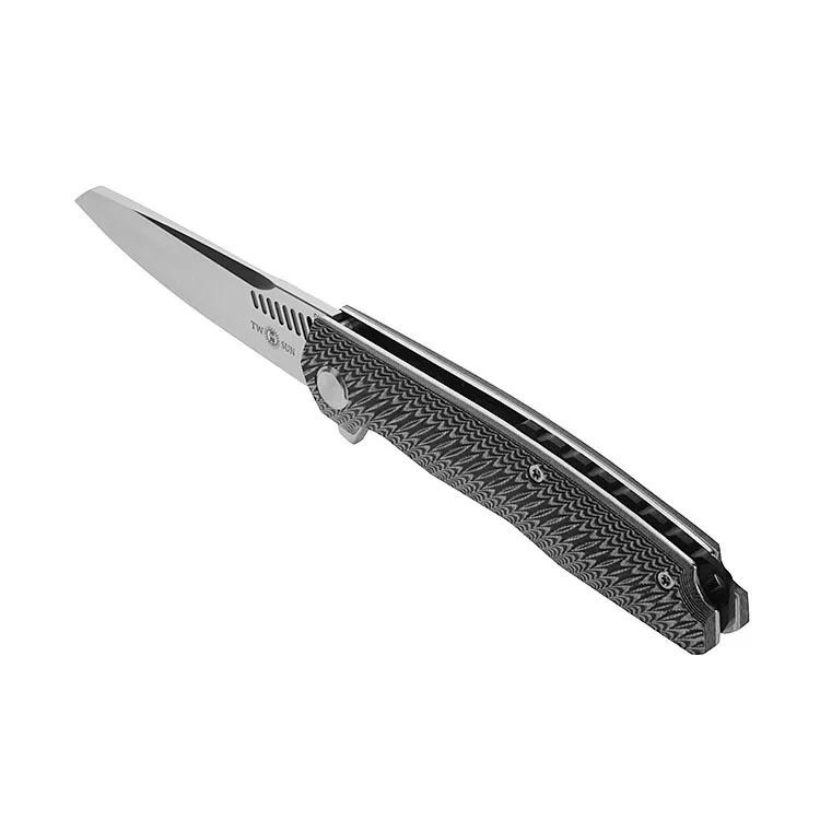 TWOSUN TS16 G10 folding knife D2 Satin blade ceramic ball bearing washer Tactical knife outdoor camping pocket knife EDC tools