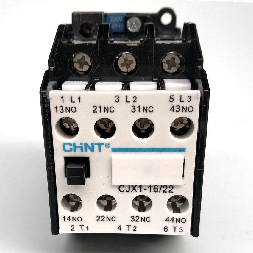 

Original CHINT CJX1-16/22 2NO+2NC AC Contactor 50Hz AC220V AC380V AC110V AC36V AC24V (3TB)