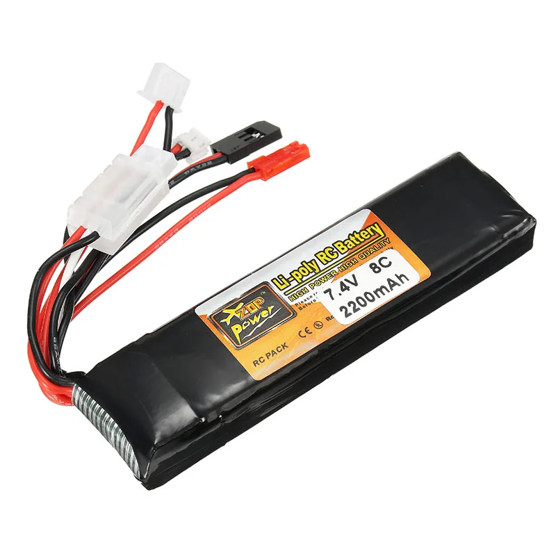 ZOP Power 7 4 V 2200mAh 8C 2S Lipo Battery JR JST FUBEBA Plug для телефона аксессуары|2s lipo battery|7.4v 2200mahzop power |
