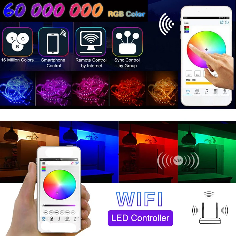 Мини Bluetooth WiFi светодиодный контроллер DC 5 в 12 В для RGB/RGBW СВЕТОДИОДНАЯ лента SMD 3528 5050 2835 управление музыкой и домом WiFi контроллер