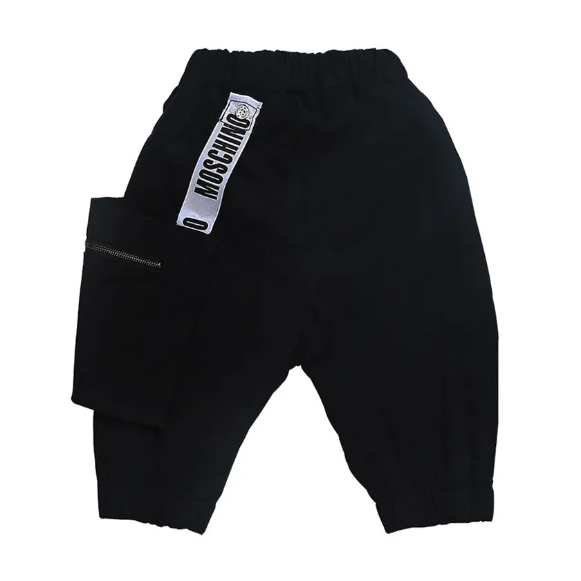 Baby Boys Shorts Pants Fashion 2018 Kids Summer Shorts For Boy's Elastic Waist Cotton Children Clothes 2-12T White Black B84002A