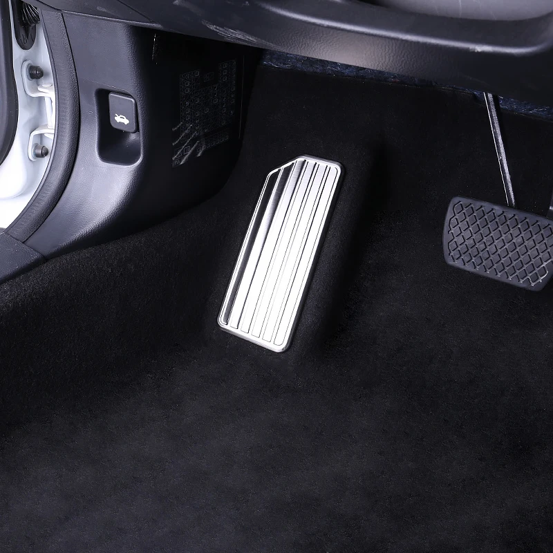 Stainless Steel Car Left Foot Rest Pedal Plate Cover Non-Slip Pad Protection Trim Sticker For Honda Accord 10th Accessories