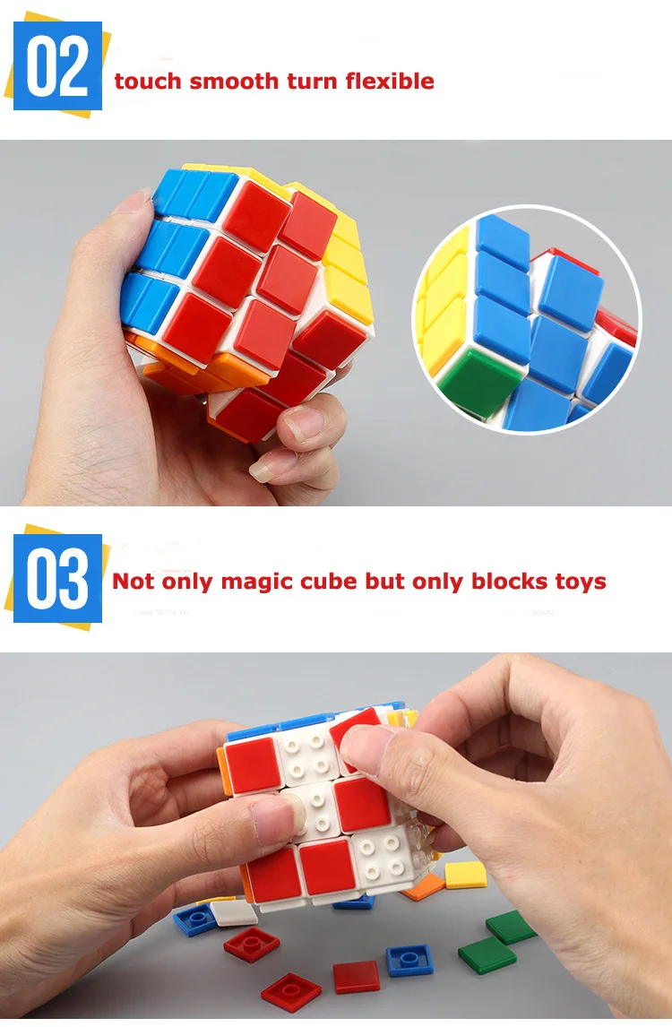 MagicCube 3x3x3 Скорость DIY Расслабьтесь профессиональные интеллектуальные Пазлы для детей блоки для раннего обучения детей