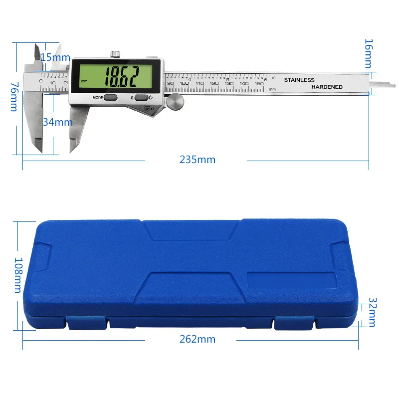 0-150 мм IP67 Bluetooth водонепроницаемый цифровой штангенциркуль электронный цифровой штангенциркуль из нержавеющей стали