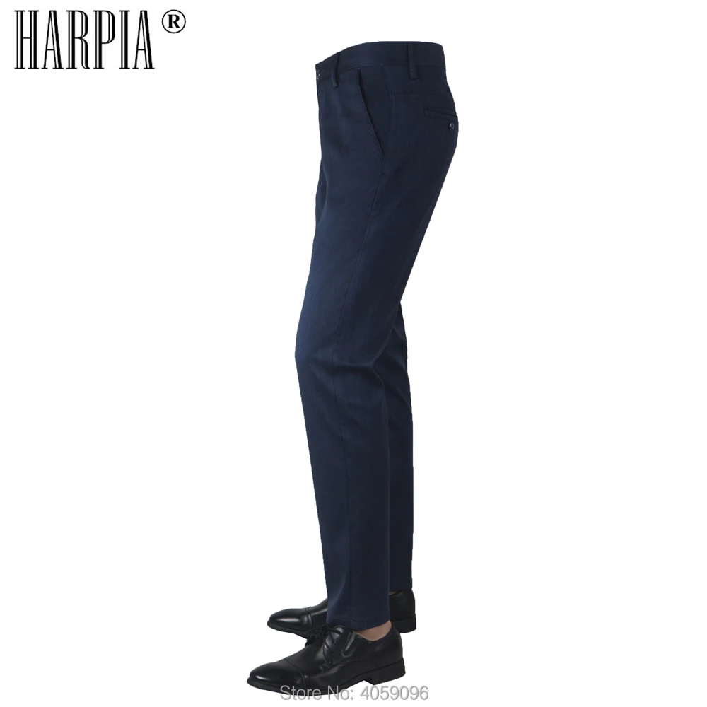 HARPIA Hot Men's Casual Trousers Autumn Winter New Cotton Male Straight Business Long Pants Man Loose Full-length Pants