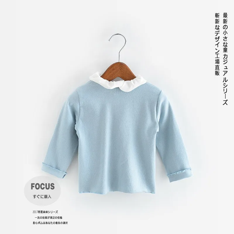 2017 BebiesBaby Tee shirt Kids 4 Colors Floral neck Tops&Blouses Baby Girls Kids Full Long Sleeve Baby Boys Girls Top Shirts 0-3 (24)