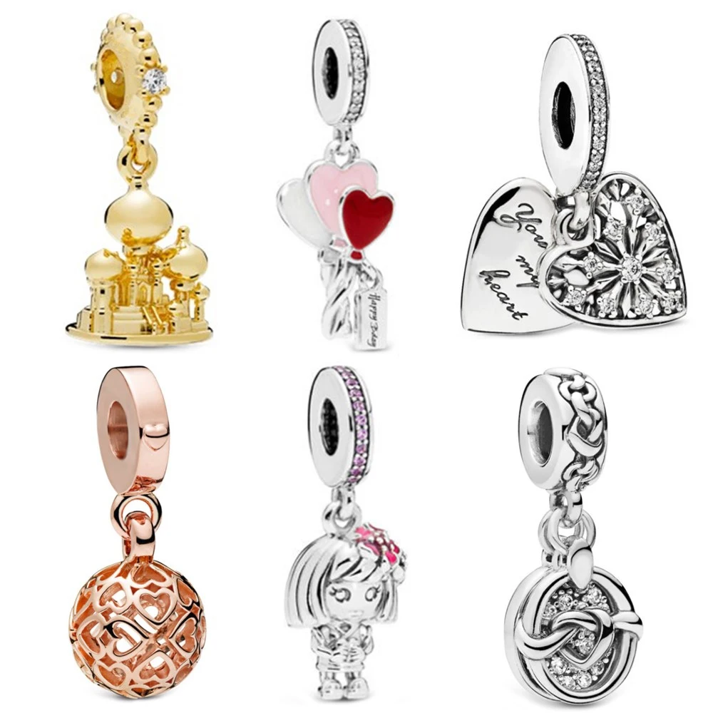 

Original Vintage Punk Small Balloon Castle Girl Star Beads Charms Fit Pandora Bracelets & Bangles for Women New Fashion DIY