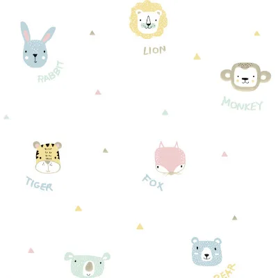 

Kids room Decoration Wallpaper Animal Wall Paper Decor for Kids Room papel de parede tapete boys & girls bedroom Wallpapers
