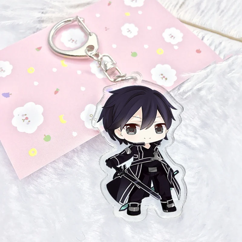 Брелок Kirito asunayuki Sinon в 5 стилях брелок с акриловым принтом Мультяшные фигурки