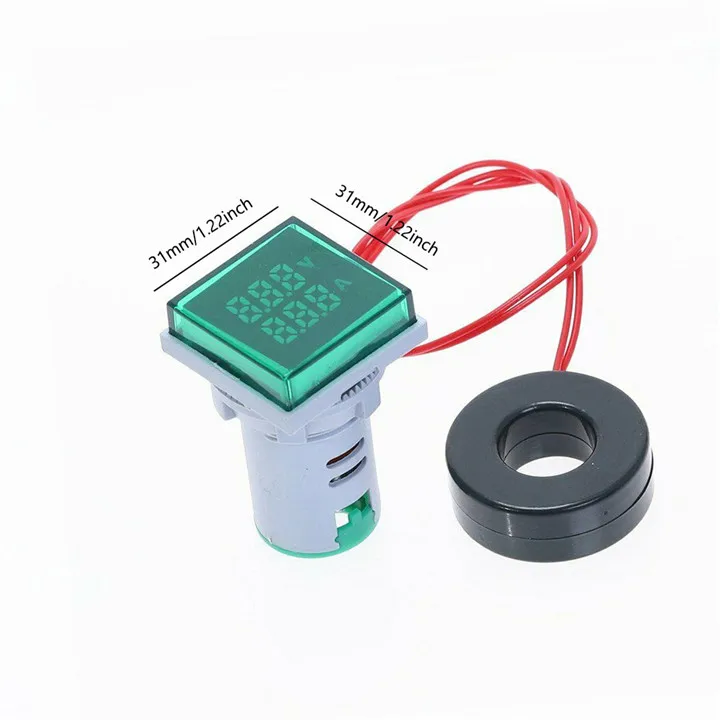 TTLIFE квадратный светодиодный цифровой двойной дисплей Вольтметр и амперметр измеритель напряжения измеритель тока переменного тока 60-500 В 0-100A электрические компоненты