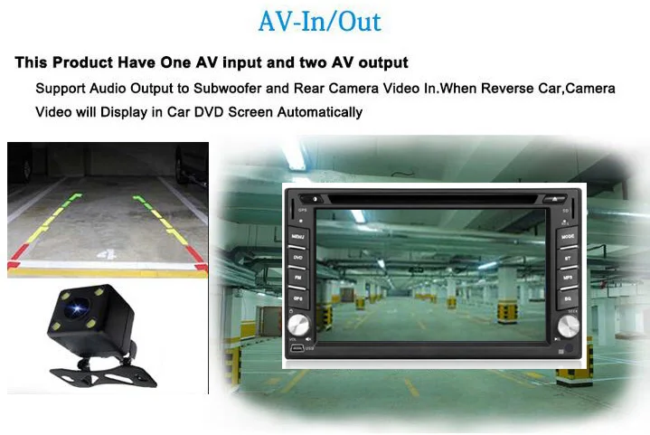 Cheap 2 Din 6.2" Touch Screen Car Stereo Radio  GPS Navigation Bluetooth Video DVD CD MP3   MP4 Player 14