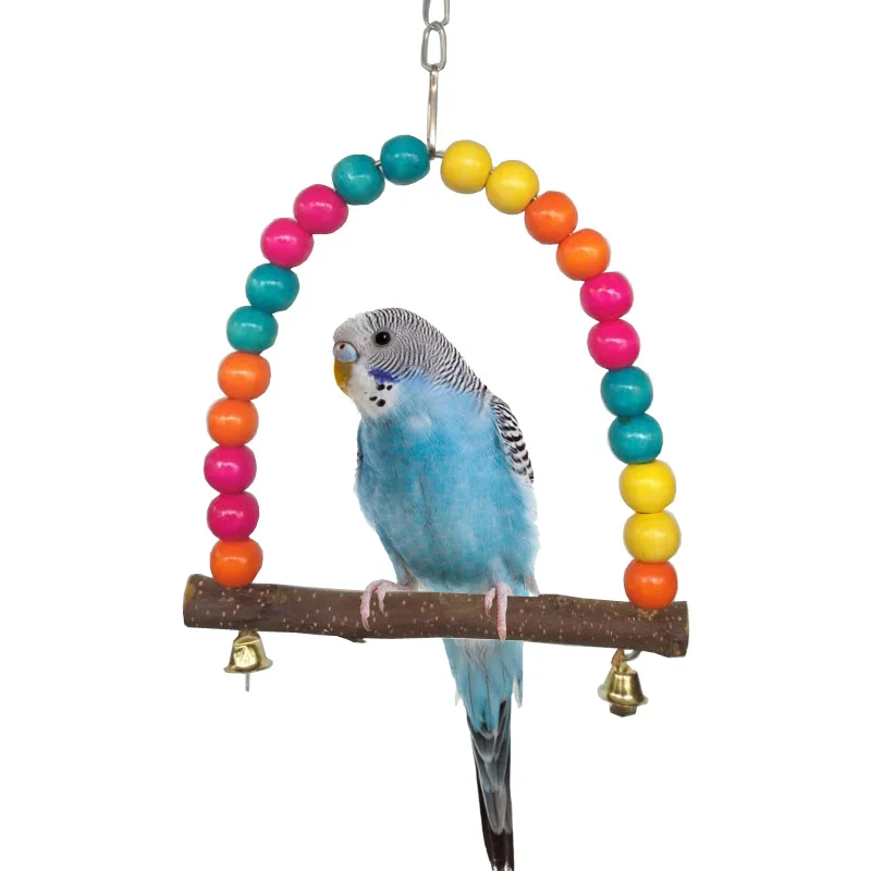 Игрушки для птиц разноцветный попугай качели стойка для клетки для птиц игрушки для попугаев 2 размера лестница для клетки птицы попугаи игрушки 6A082803