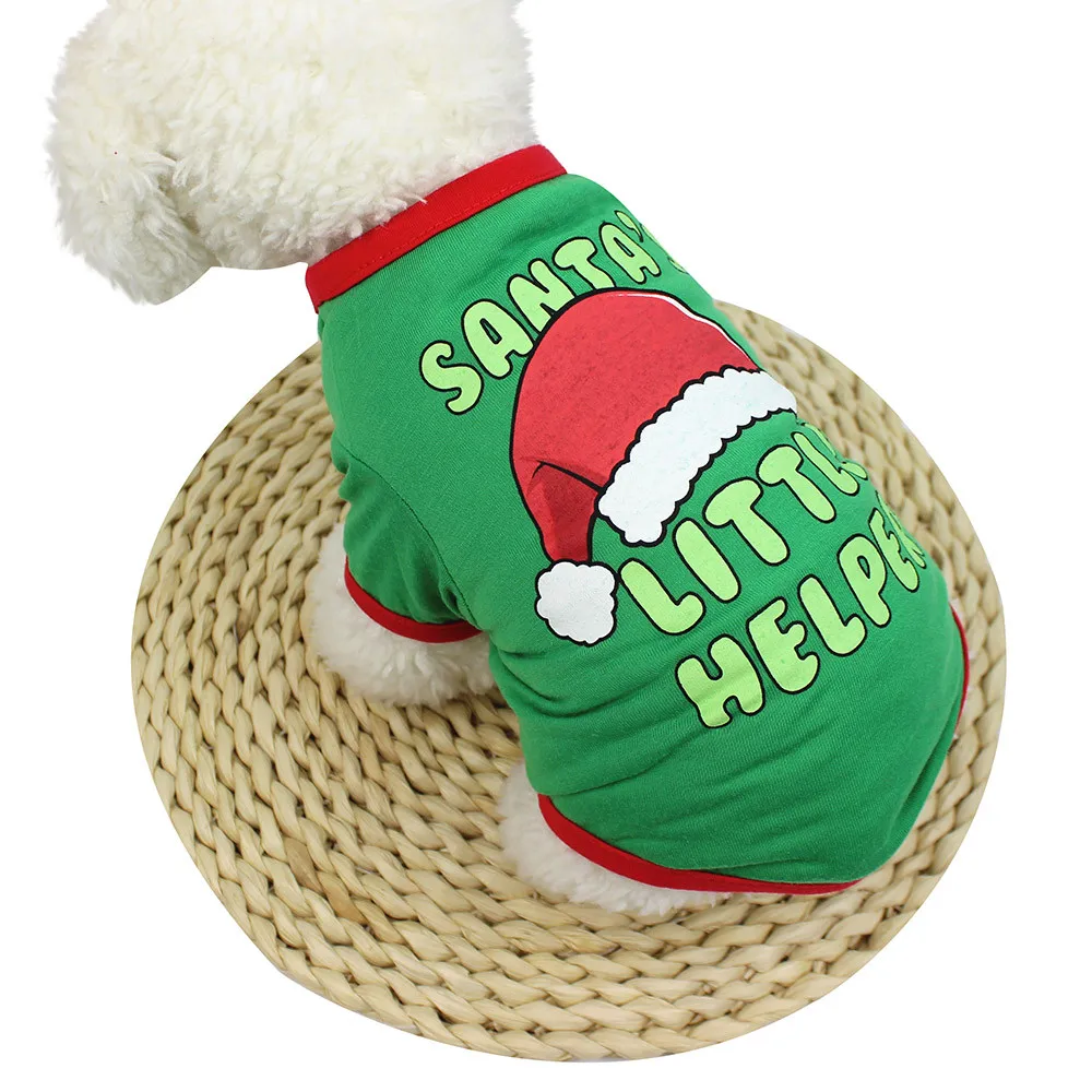 Жилет для питомцев собак, кошек, футболка, одежда для собак на Рождество, Хэллоуин, футболка из полиэстера, костюм для маленьких, средних и больших собак# R5