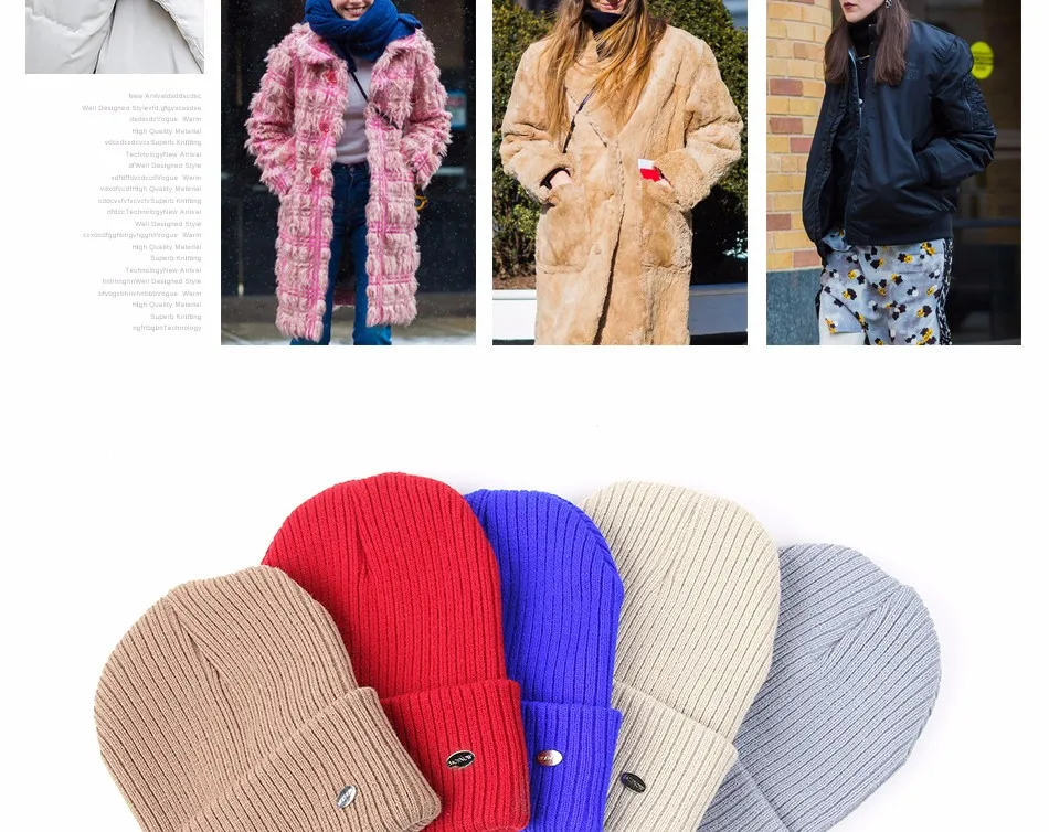 Шапка женская осень зима высокое качество хлопок новая мода трикотажные женские шапочки Skullies Bonnet Femme# MZ830