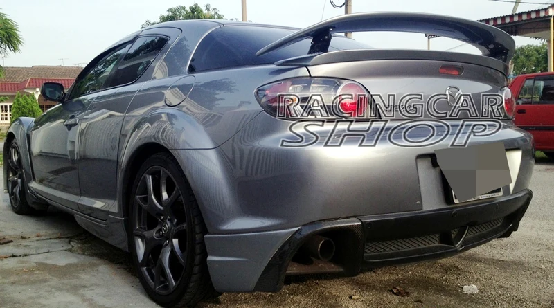 MSPEED GT SPORT REAR WING TRUNK SPOILER 1PAIR WITH bracket for MAZDA 04-11 RX8