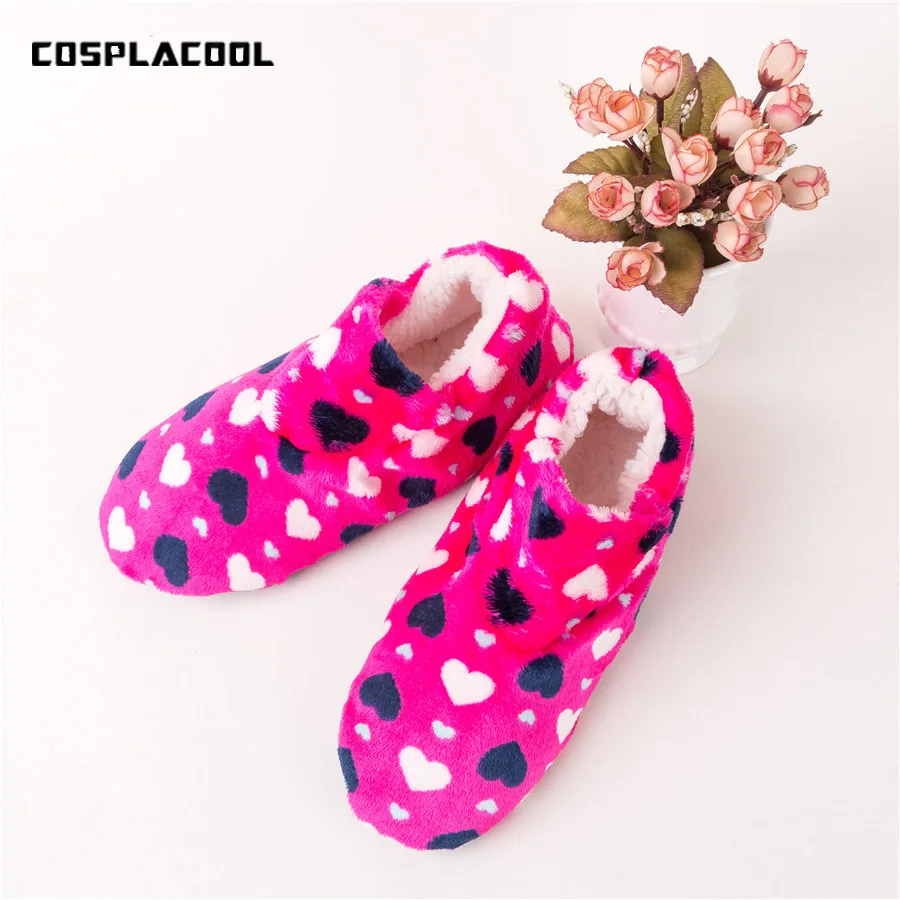 

[COSPLACOOL]Love Pattern Home Thick Warm Meias Dot Design Soft Shoe Non-slip Floor Socks Women Sleeping Calcetines Mujer