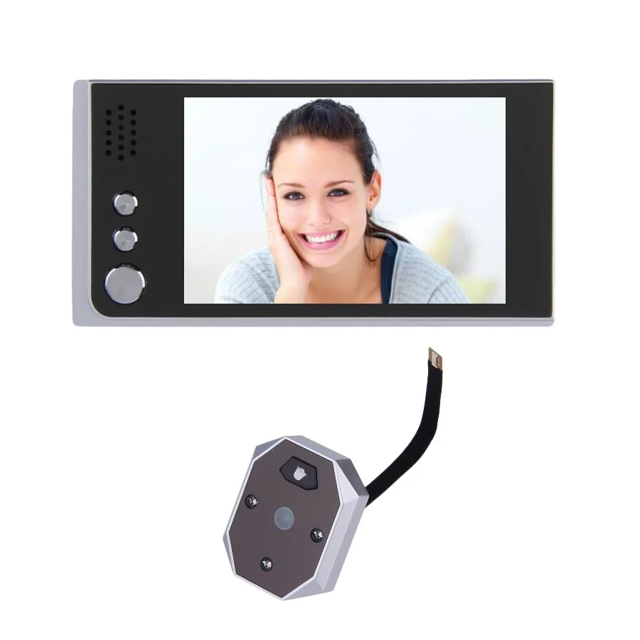

New door peephole camera 3.5 inch LCD IR Nightvision 2.0 Megapixels camera Take+View Photos door bell video peephole door eye
