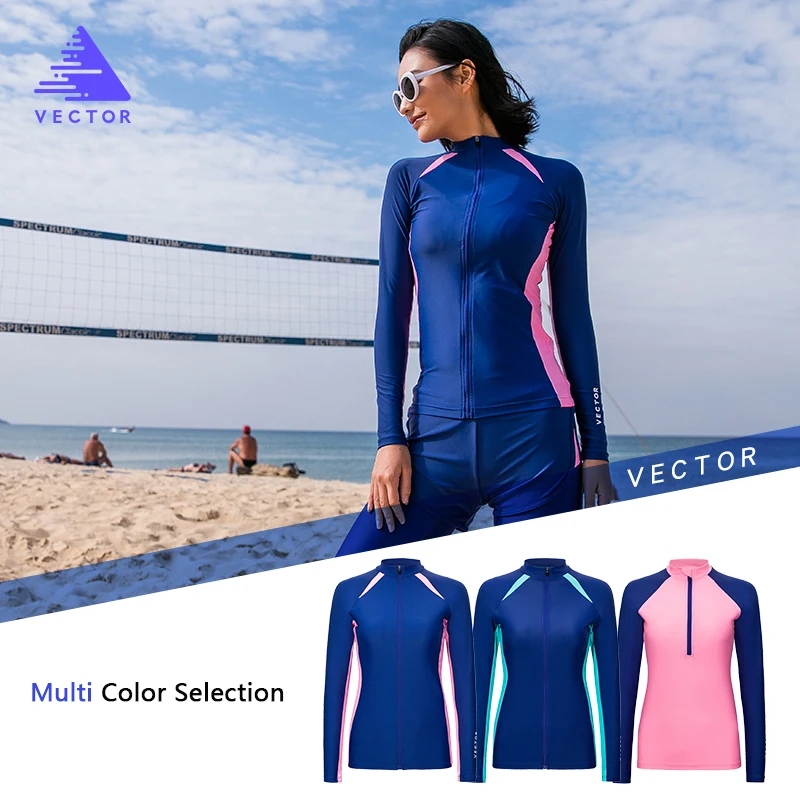 

VECTOR Super Strech Swimming Surfing Rash Guards Women Diving Rowing Sailing Surfing Wetsuit Surf Swimwear