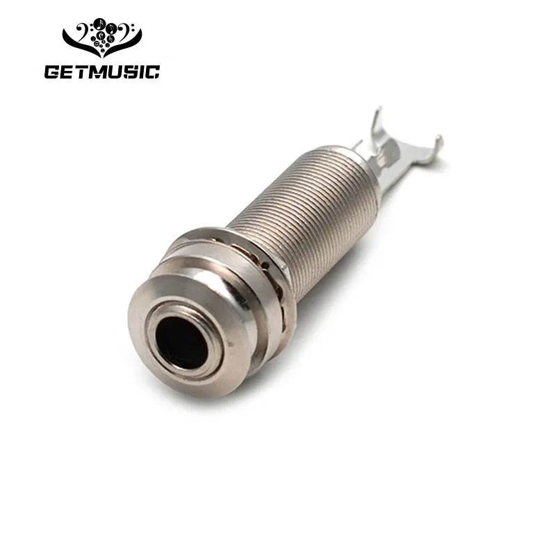 

10pcs Stereo 6.35mm 1/4'' Brass Threaded Cylinder End Pin Stereo Jack Output Socket Plug for Guitar Bass Mandolin and Back Cover
