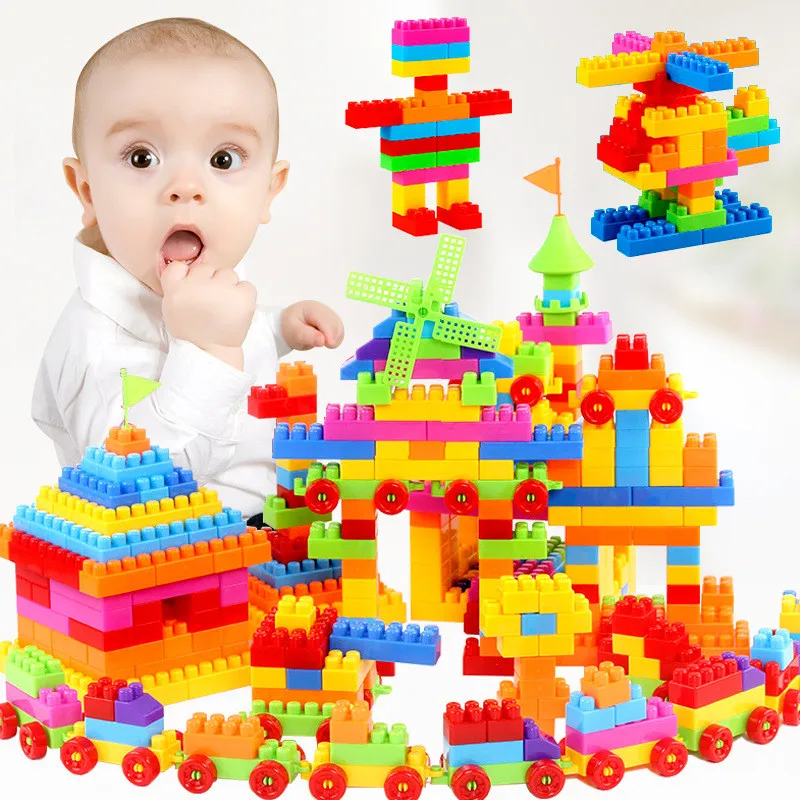 

110pcs Block Large particles Numbers Building Blocks Bricks car model Educational toys for children kids toy gifts wholesale