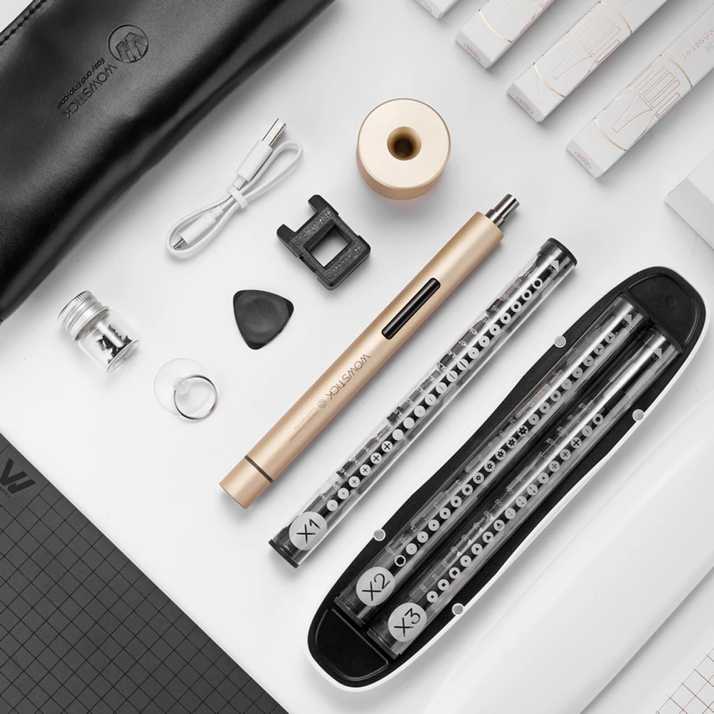 Wowstick 1+ 1fs 1p  Electric Screwdriver Rechargeable Cordless Power Screw Driver Kit With LithiumPortable Screwdriver Set