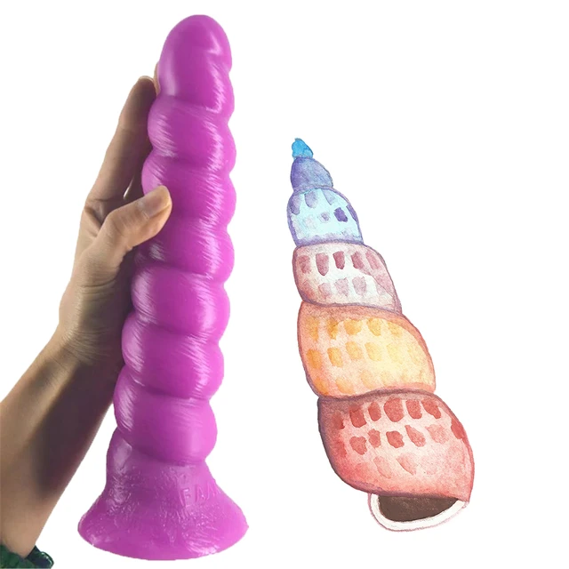 LUUK Anal Plug Spiral Big Dildo Long Dildo Sex Toys For Women Conch Design Anus Massage