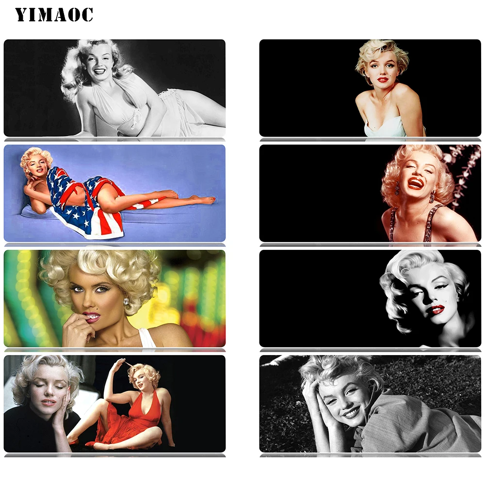 

YIMAOC Marilyn Monroe Mouse Pad 30x80 cm Computer Mousepad Anti-slip Natural Rubber Gaming Mouse Mat