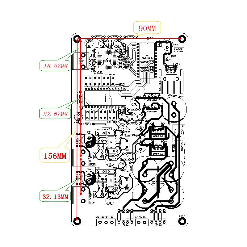 HiFi аудио OS3 SAA7220P/B+ TDA1541 DAC декодер печатной платы